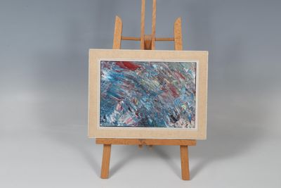 Ecole du XXème siècle Composition abstraite dans les tons bl…