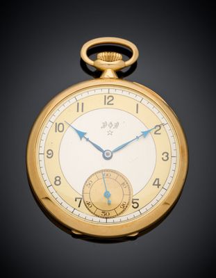 une image représentant une montre de poche en or sur fond noir
