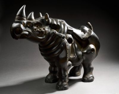 LAZAREFF Alexandra, XXe siècle, Rhinocéros, 1990