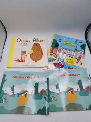 Lot de 4 - L'ÉCOLE DES LOISIRS - Livres albums illustrés jeu…