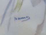 an image of a close up of a plate with a flower on it