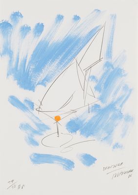 an image of a drawing of a sailboat on a body of water