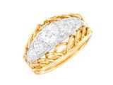 bague bicolore en or et diamants