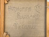 an old picture frame with a message written on it that says, huddle time and business welcome