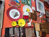 a table that has a lot of items on it