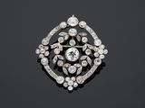 broche en diamant art déco