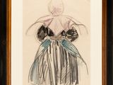 an image of a drawing of a woman in a dress