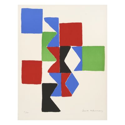 une image représentant un tableau composé de carrés et de triangles sur fond blanc