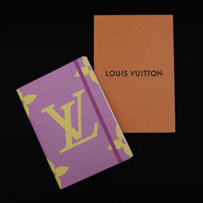 louis vuitton notebook in purple and orange