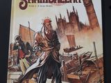 la couverture d'une bande dessinée sur laquelle figure l'image d'un homme dans un bateau