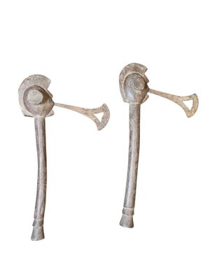 pair of antique cast iron door handles