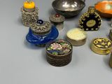 many different types of decorative items on the table