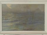 l'image d'une peinture représentant un bateau dans un plan d'eau