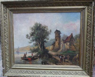 R.RICARD (?) Promenade en Barque
