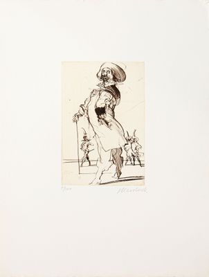 une image représentant le dessin d'une femme portant un chapeau et une robe