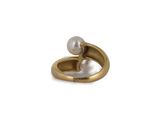 an image of a gold ring with a white pearl on it
