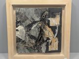an image of a picture of a horse in a wooden frame