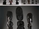 plusieurs images différentes de figurines africaines sur un fond blanc