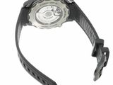 a close up of a watch on a white background