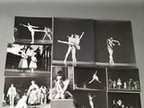 several black and white photographs of ballet dancers on a stage