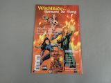 the cover of a comic book with a picture of a witch and a demon on it