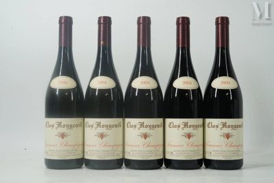 six bottles of wine are lined up in a row