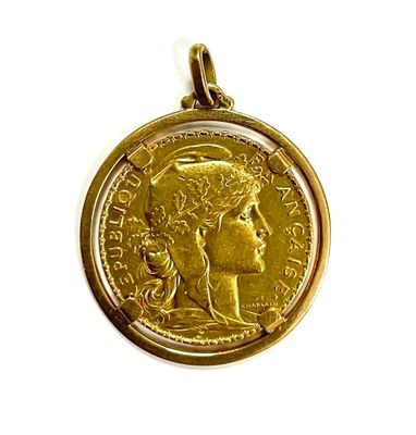 an image of a gold coin with a woman ' s face on it