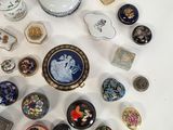 a white table with a lot of different items on it