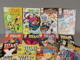 a lot of comic books sitting on a table