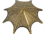 an image of a brass umbrella with a decorative design on it