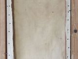 a close up of a picture frame on a wooden table