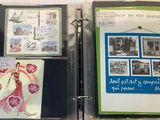 a binder with a picture of a couple of people on it