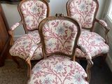 three chairs with floral upholstered upholstered upholstered upholstered upholstered upholstered upholstered upholstered