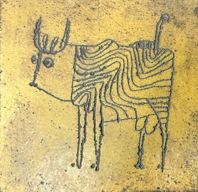 Jacques BLIN (1920-1995) Plaque décorative en céramique à dé…