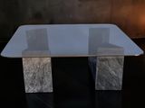 rectangular marble coffee table in the style of giani for sale at 1stdibs
