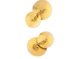 two pairs of gold - plated earrings on a white background