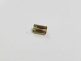 an image of a piece of gold colored glass on a white surface