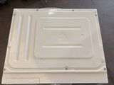an image of a white stove top sitting on top of a wooden floor