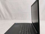 the back of a laptop computer sitting on top of a white table