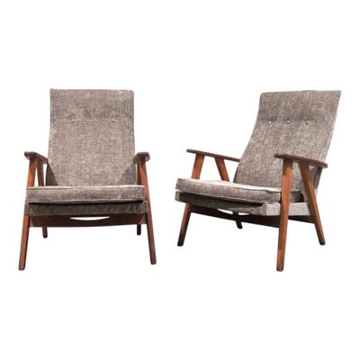 PARKER KNOLL éditeur Paire de fauteuils de repos en bois nat…