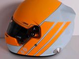 a helmet that is sitting on a table