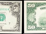 deux images différentes d'un billet d'un dollar sur lequel figure l'image d'un bâtiment