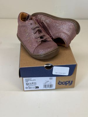 Paire DE Chaussures Enfant Bopy Bonbup Taille 22 Rose Paille…