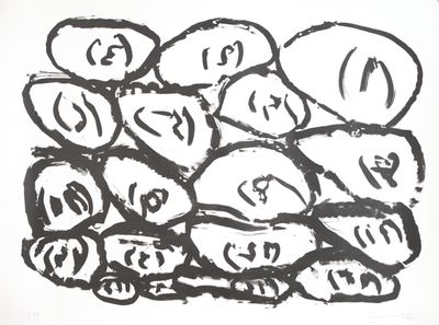 un dessin en noir et blanc représentant une série de chiffres