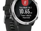 a close up of a smart watch on a white background