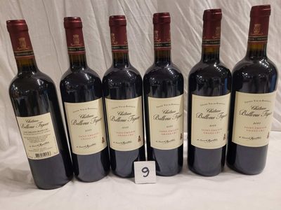 6 bouteilles CHÂTEAU BELLEVUE FIGEAC 2022 SAINT EMILION GRAN…