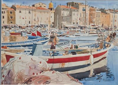 many boats that are docked in the water