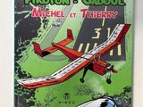 an image of a comic book with a plane flying over it