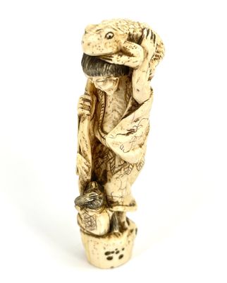 an image of a statue of a man on a stool