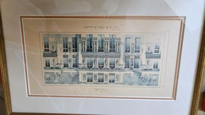 la photo d'une photo représentant un bâtiment, dans un cadre